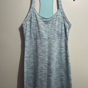 MPG Blue Fitted Backless Tank Top Dress (1038)